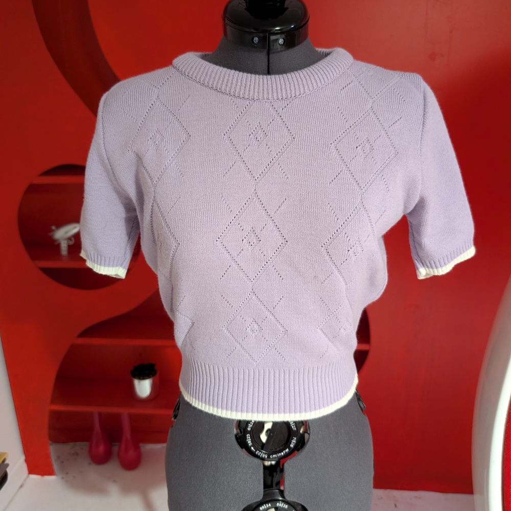Lavender Knit Sweater by Rocket Originals